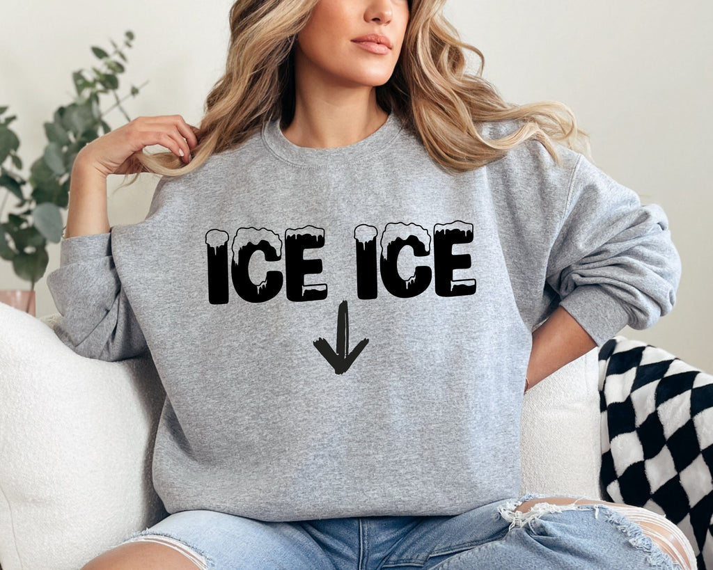 Ice Ice Baby Sweatshirt, Ice Ice Crewneck, Pregnancy Announcement, Pregnant Sweatshirt, New Mom Gift, Pregnancy Reveal Tshirt, Mom To Be Tee