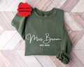 Custom Mrs Sweatshirt, Mrs Last Name Sweatshirt, Bride Personalized Sweatshirt, Wifey Sweatshirt, Bride Sweatshirt, Mrs Custom, Future Mrs