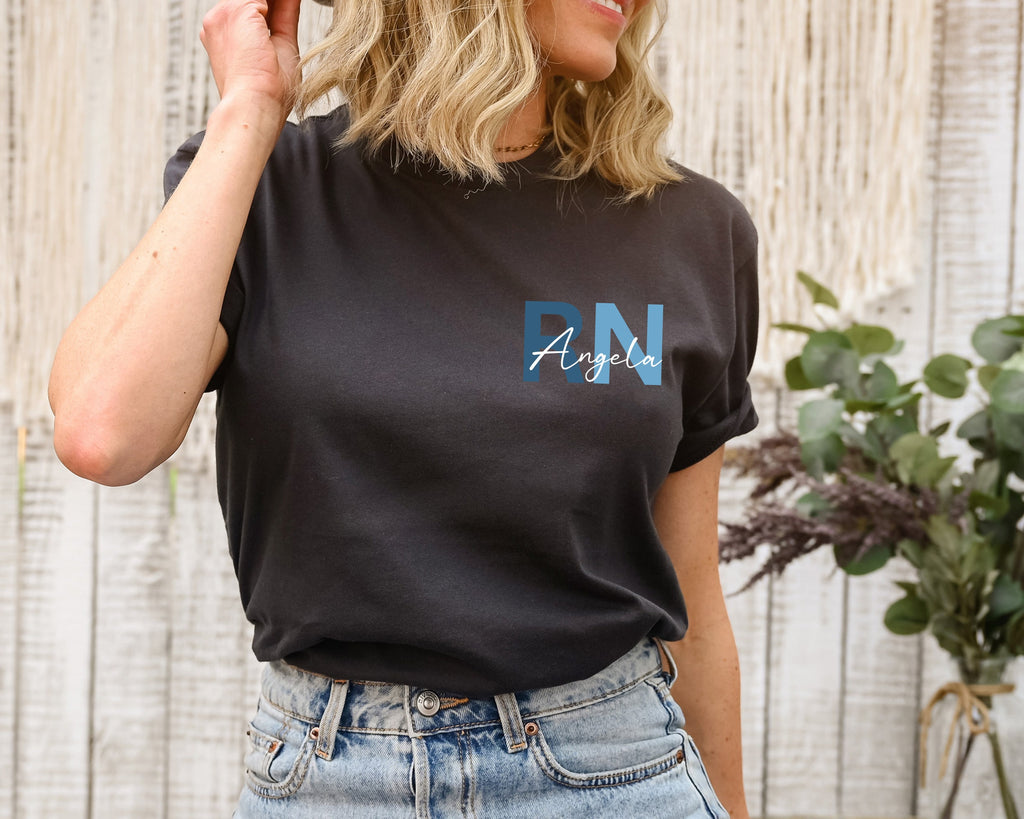 Registered Nurse Shirts Pocket, RN Shirts, Heart RN Tshirt, Nursing Shirt, Nursing School Tee, Nurse Week Shirt, Nurse Student Shirt