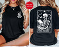 The Reader Tarot Card Front And Back Printing  Shirt, Skeleton Reading T-shirt, Book Lover Gift For Women, Book Lover Tee, Tarot Card Shirt