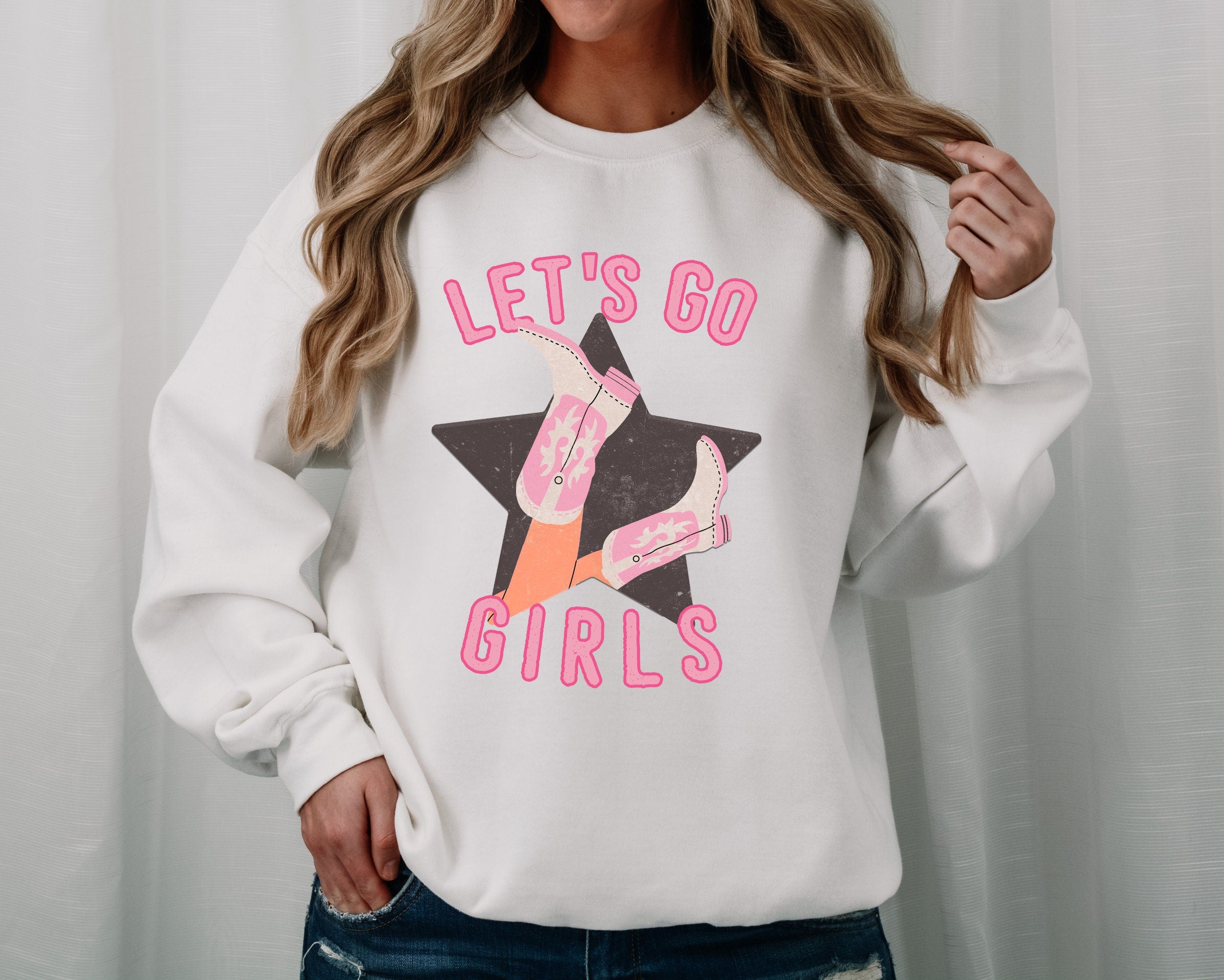 Lets Go Girls Sweatshirt , Lets Go Girls Bachelorette Party Sweatshirt, Bridal Party Sweatshirt,Nashville Girls Trip Shirt,Fun Girls Weekend