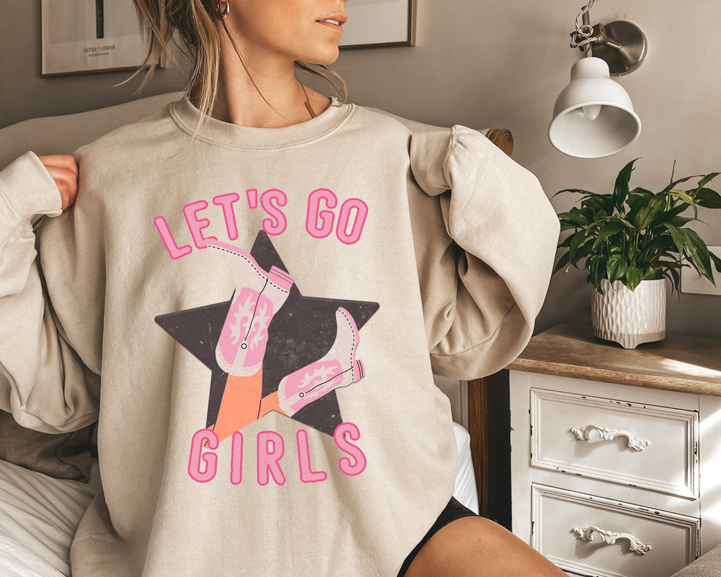 Lets Go Girls Sweatshirt , Lets Go Girls Bachelorette Party Sweatshirt, Bridal Party Sweatshirt,Nashville Girls Trip Shirt,Fun Girls Weekend