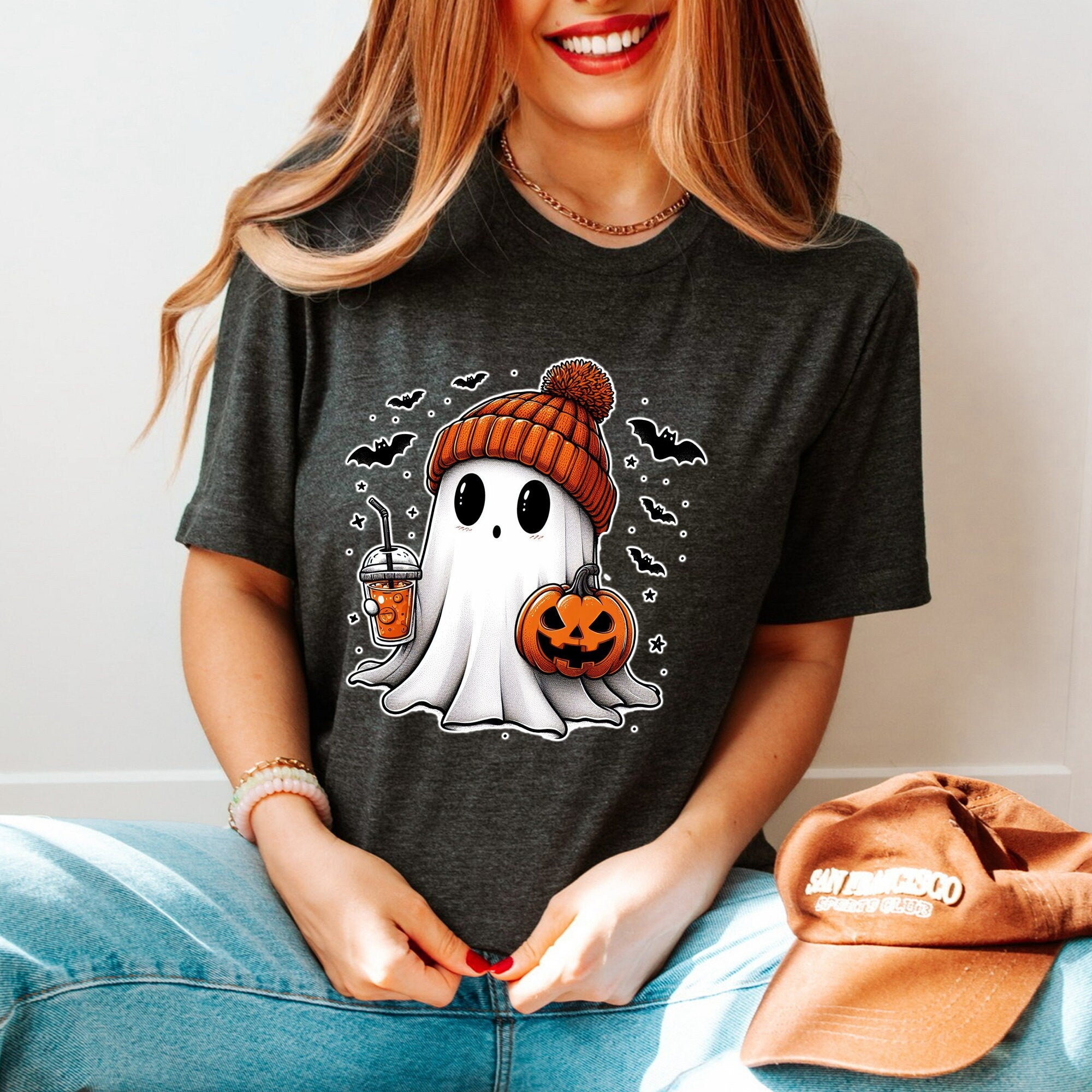 Halloween Ghost Shirt, Cute Ghost Shirt, Womens Halloween Shirt, Cute Fall Shirt, Spooky Season Shirt, Gift For Halloween