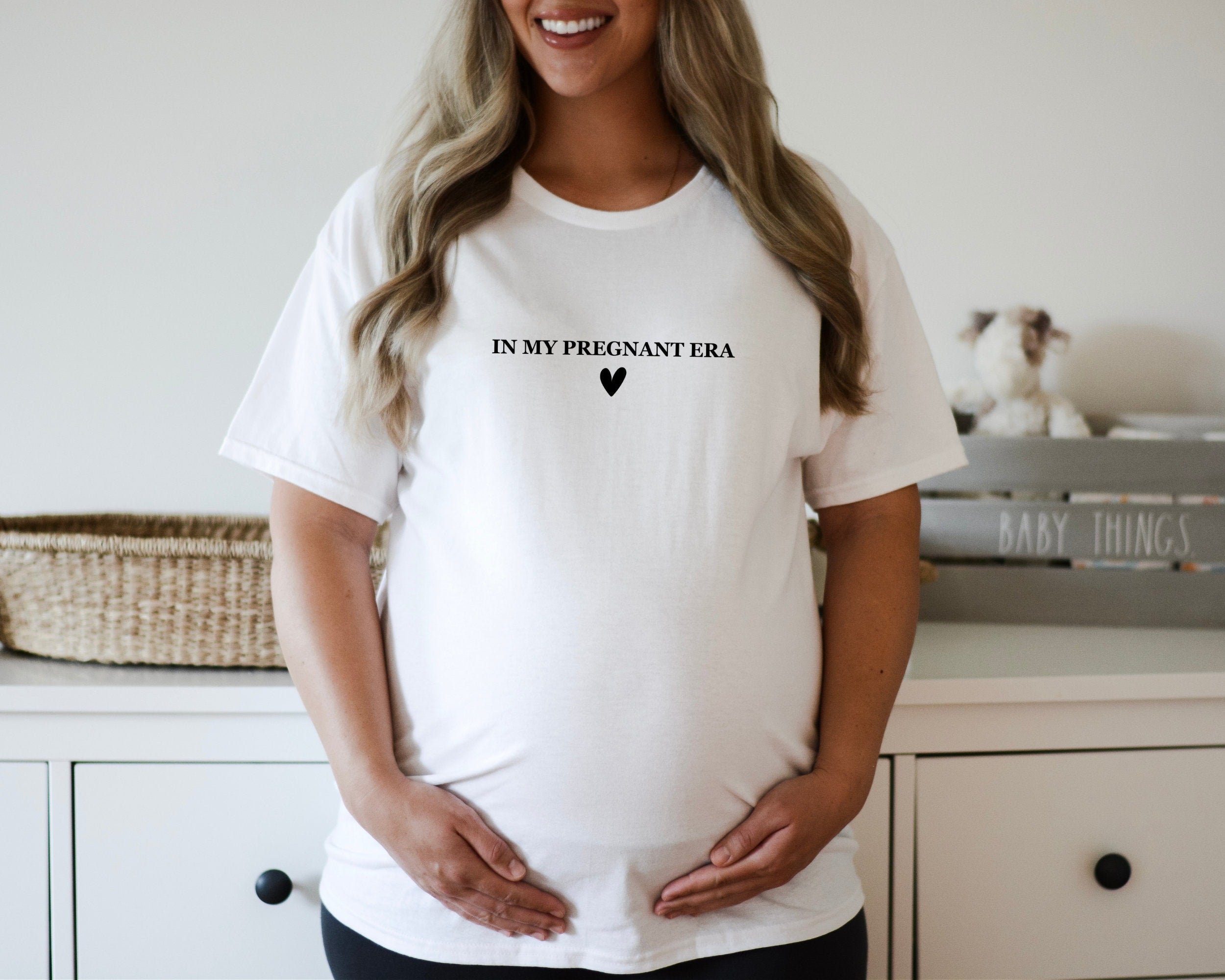 In My Pregnant Era, Im Pregnant Shirt Gift For Pregnant Daughter Expecting Mom Gift Pregnancy Reveal Baby Announcement Ideas