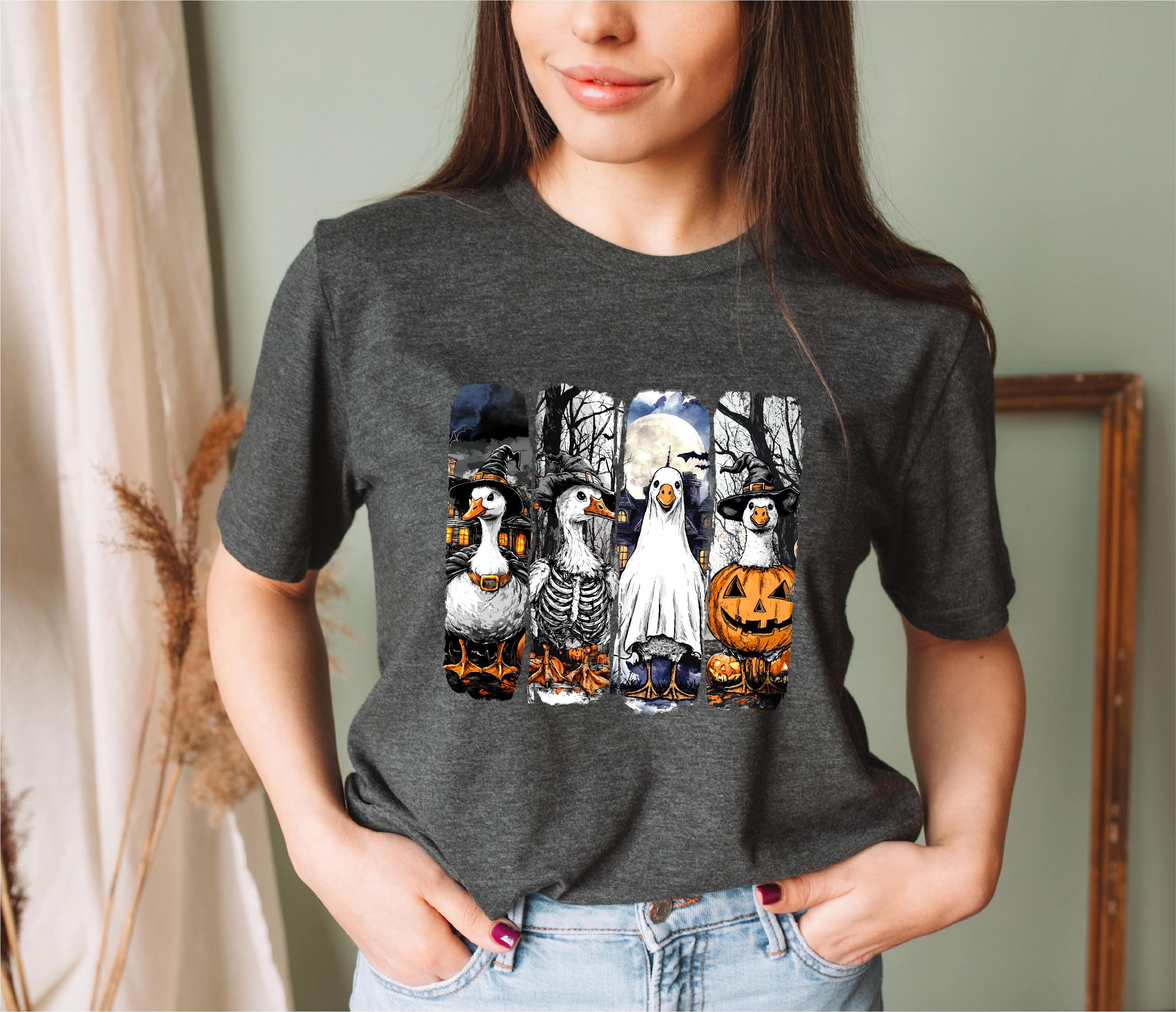 Halloween Ghost Goose Shirt, Goose Shirt, Halloween Ghost Shirt, Silly Goose Shirt, Fall Shirt, Spooky Shirt, Pumpkin Costume Shirt