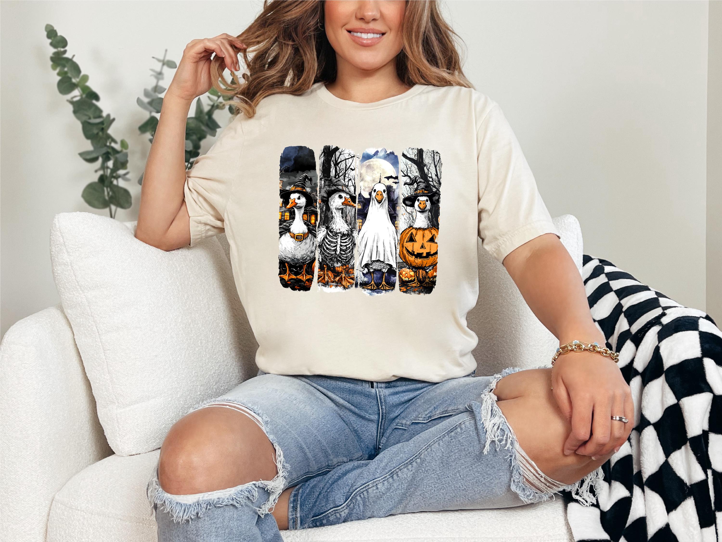 Halloween Ghost Goose Shirt, Goose Shirt, Halloween Ghost Shirt, Silly Goose Shirt, Fall Shirt, Spooky Shirt, Pumpkin Costume Shirt
