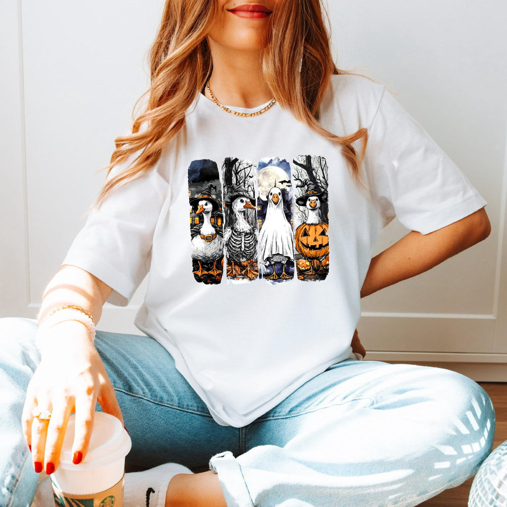 Halloween Ghost Goose Shirt, Goose Shirt, Halloween Ghost Shirt, Silly Goose Shirt, Fall Shirt, Spooky Shirt, Pumpkin Costume Shirt