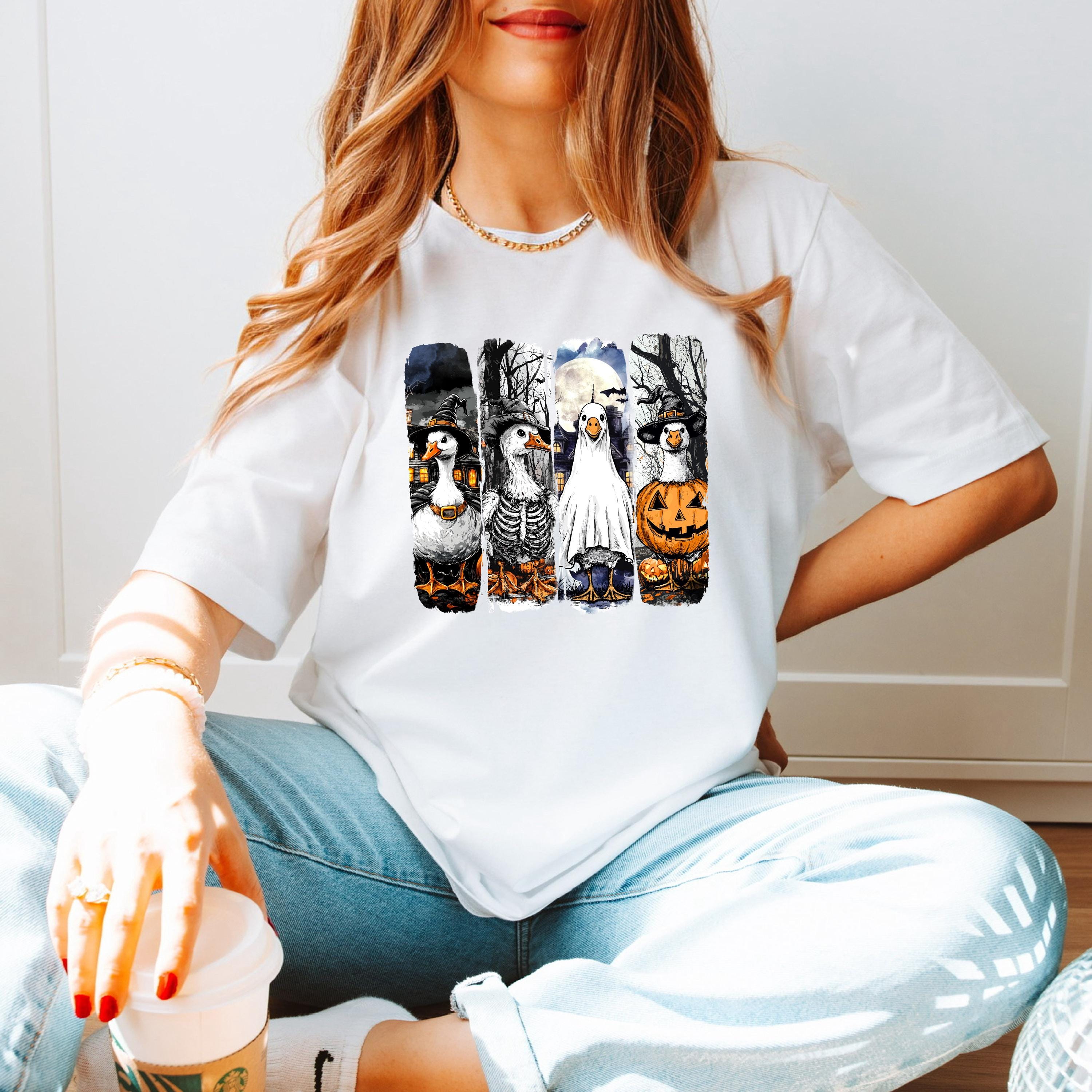 Halloween Ghost Goose Shirt, Goose Shirt, Halloween Ghost Shirt, Silly Goose Shirt, Fall Shirt, Spooky Shirt, Pumpkin Costume Shirt
