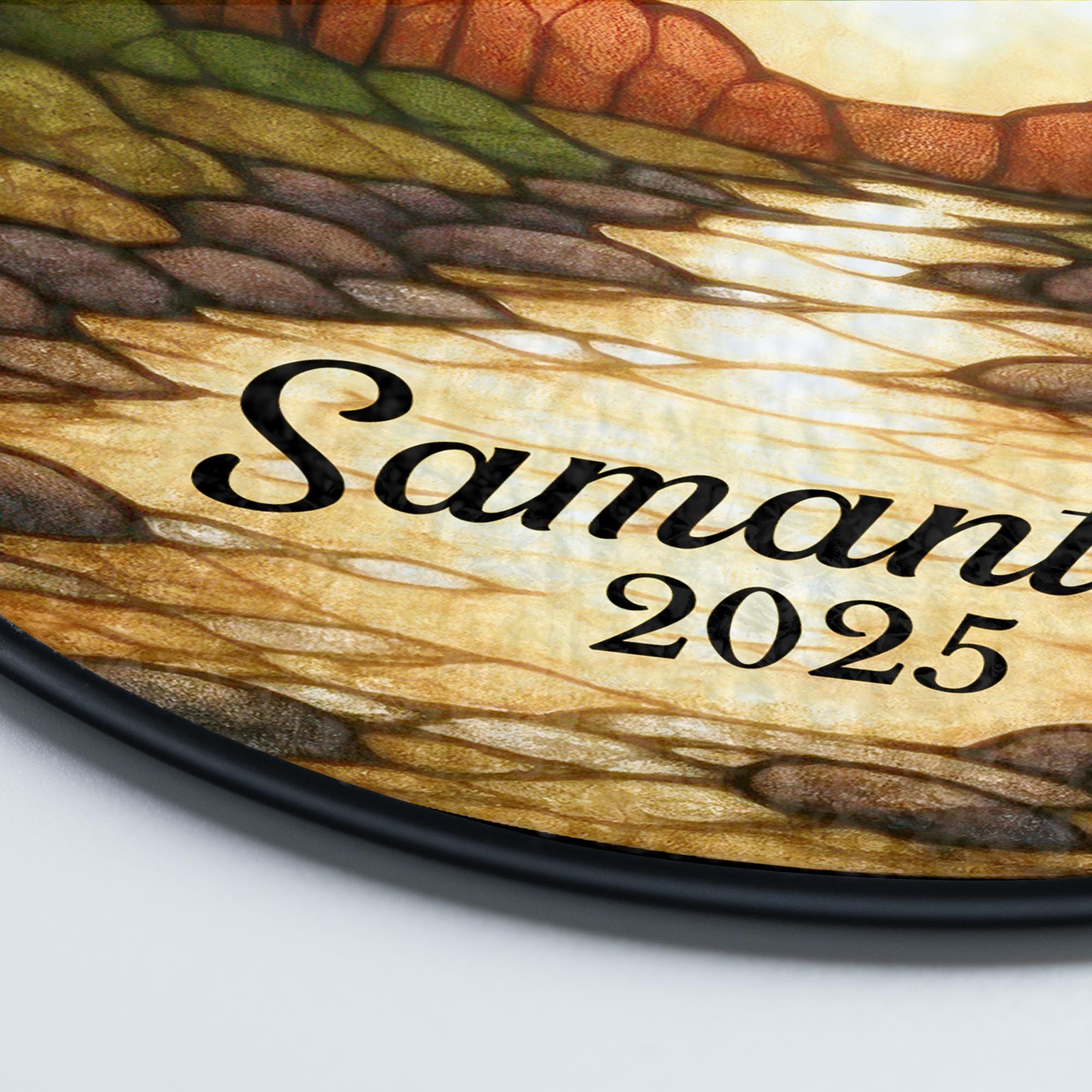 Personalized Stained Glass Suncatcher for Retired Coworker, Retirement Gifts 2025, Retirement Keepsake, Custom Office Decor