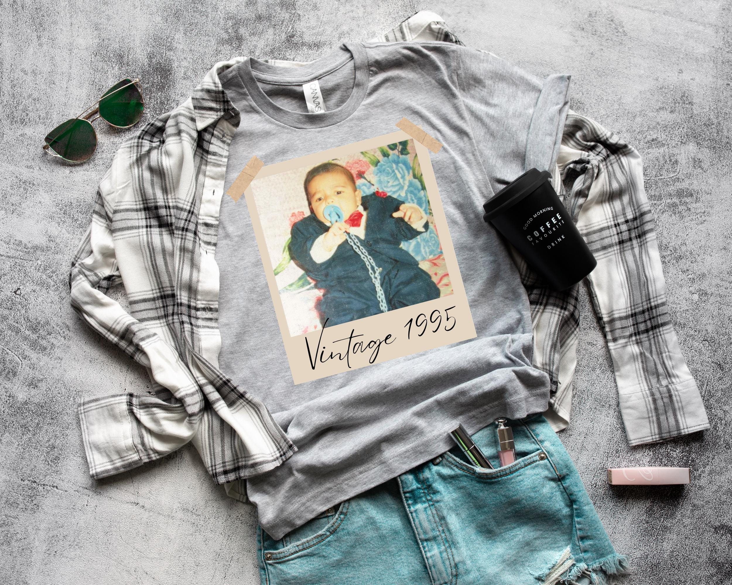 Custom Vintage Photo And Year Shirt, Custom Shirt With Picture Personalized 30th Birthday Gift Vintage 30th Birthday Party Vintage Est Shirt