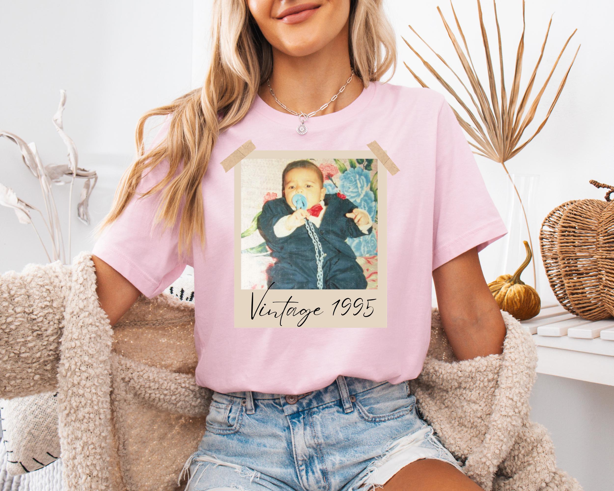 Custom Vintage Photo And Year Shirt, Custom Shirt With Picture Personalized 30th Birthday Gift Vintage 30th Birthday Party Vintage Est Shirt