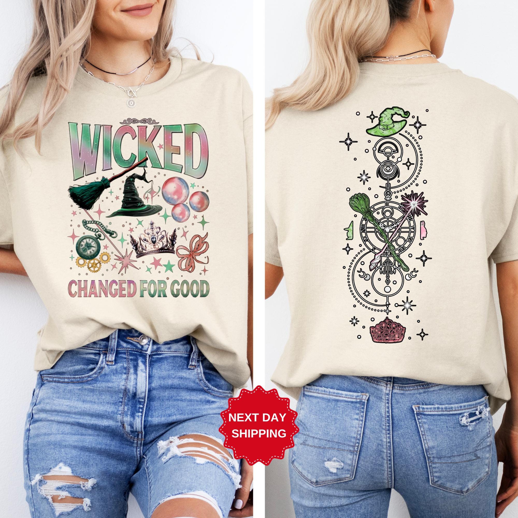 Wicked Together We’re Unlimited Shirt, Defy Gravity Tee, Wizard Musical Shirt, Broomstick Witchcore T-Shirt, Magic Fan Gift,Movie Fan Shirt