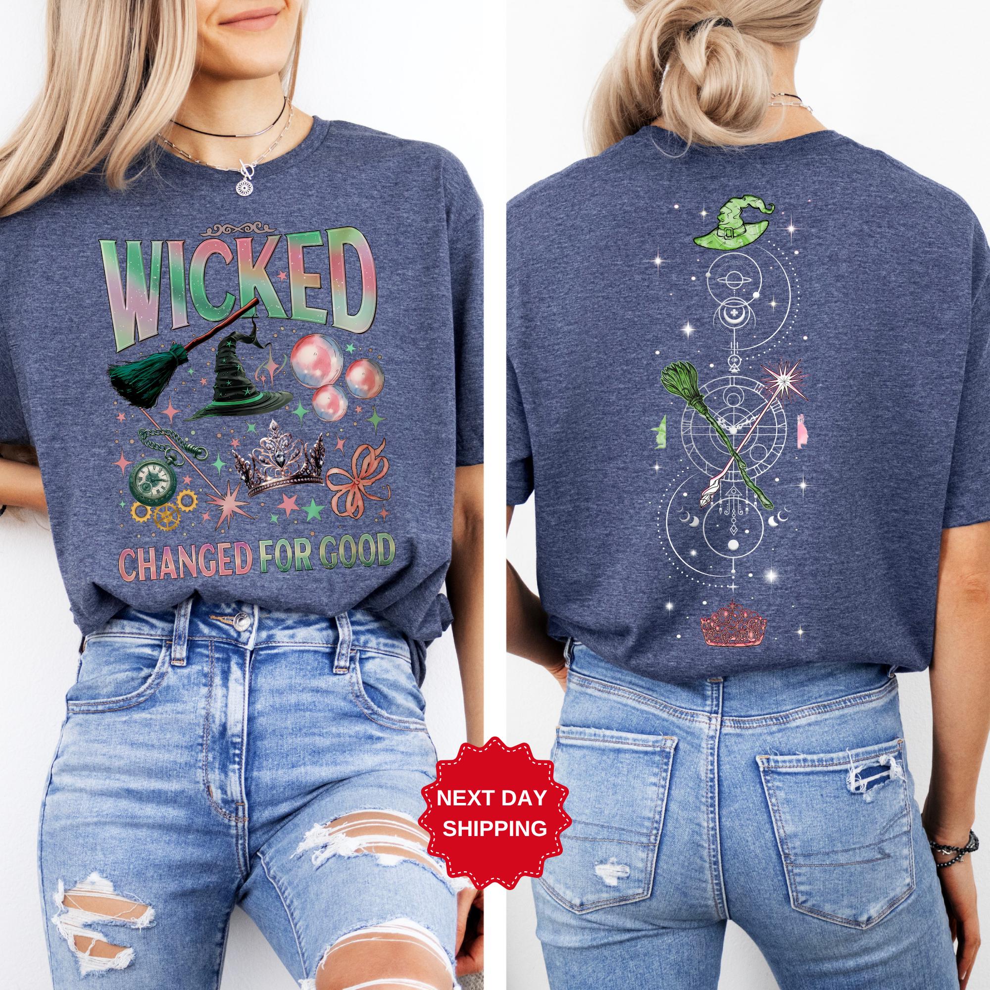 Wicked Together We’re Unlimited Shirt, Defy Gravity Tee, Wizard Musical Shirt, Broomstick Witchcore T-Shirt, Magic Fan Gift,Movie Fan Shirt