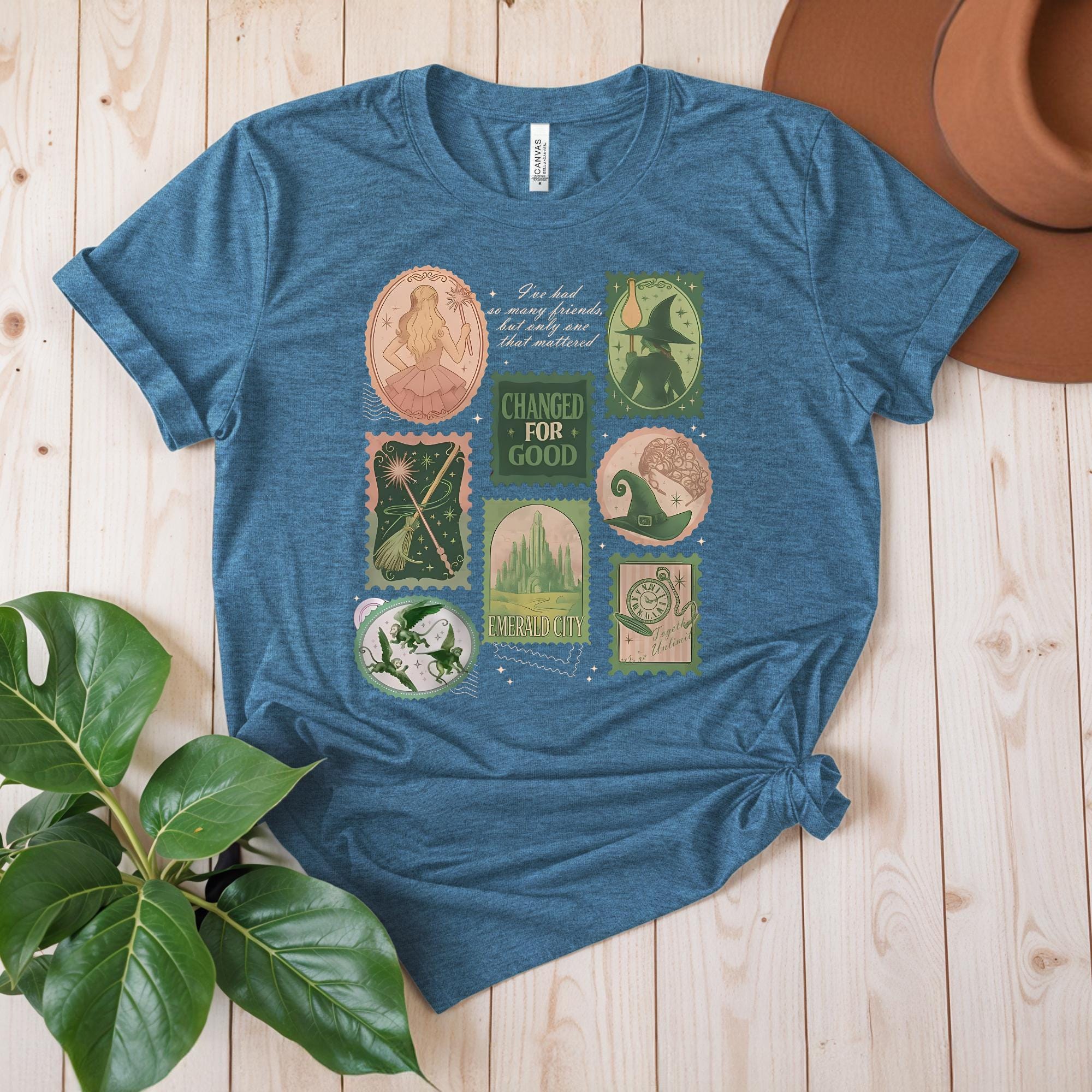 Wicked Changed For Good Stamps Shirt, Defy Gravity Broomstick Magic Wand Sweater, Wizard Movie Inspired Shirt, Wicked Musical Fan Gift Shirt