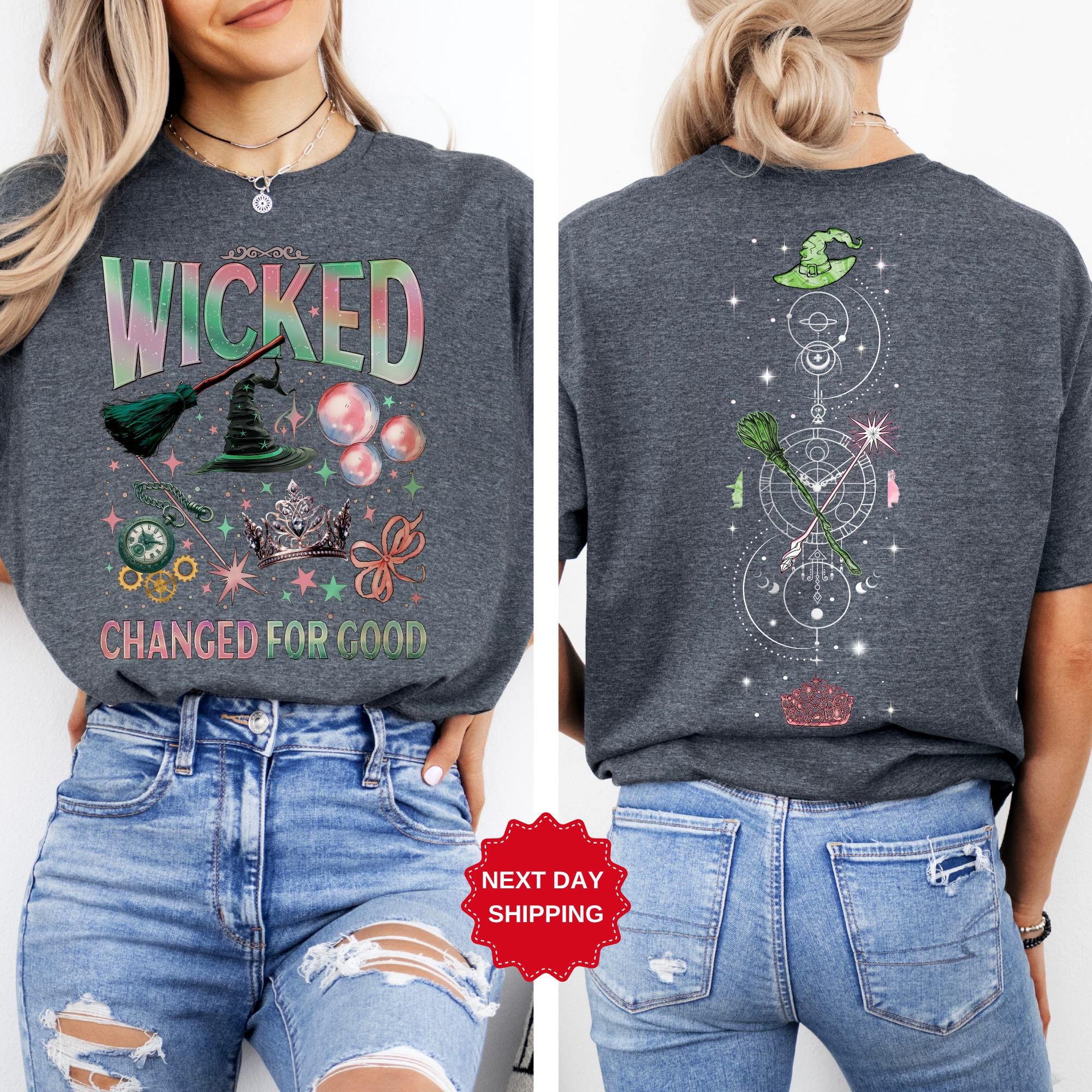 Wicked Together We’re Unlimited Shirt, Defy Gravity Tee, Wizard Musical Shirt, Broomstick Witchcore T-Shirt, Magic Fan Gift,Movie Fan Shirt
