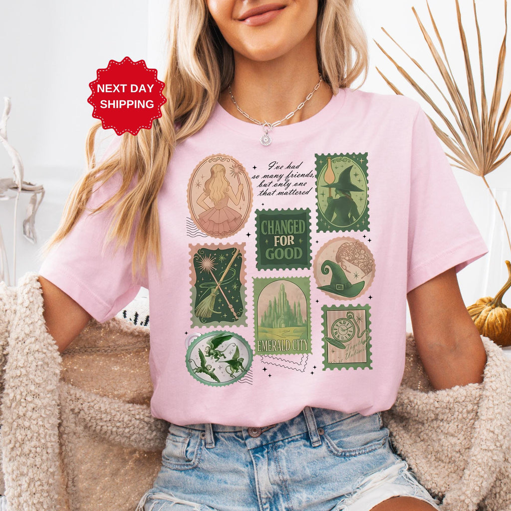 Wicked Changed For Good Stamps Shirt, Defy Gravity Broomstick Magic Wand Sweater, Wizard Movie Inspired Shirt, Wicked Musical Fan Gift Shirt