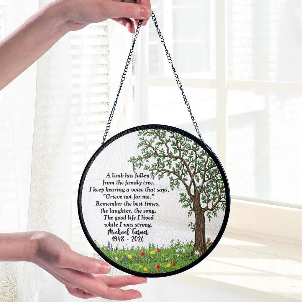 Custom Loss Of Loved One Memorial Suncatcher, Loss Of Mom Sympathy Gift, In Loving Memory Of Dad Gift, Mom Loss Gift, Bereavement Gift