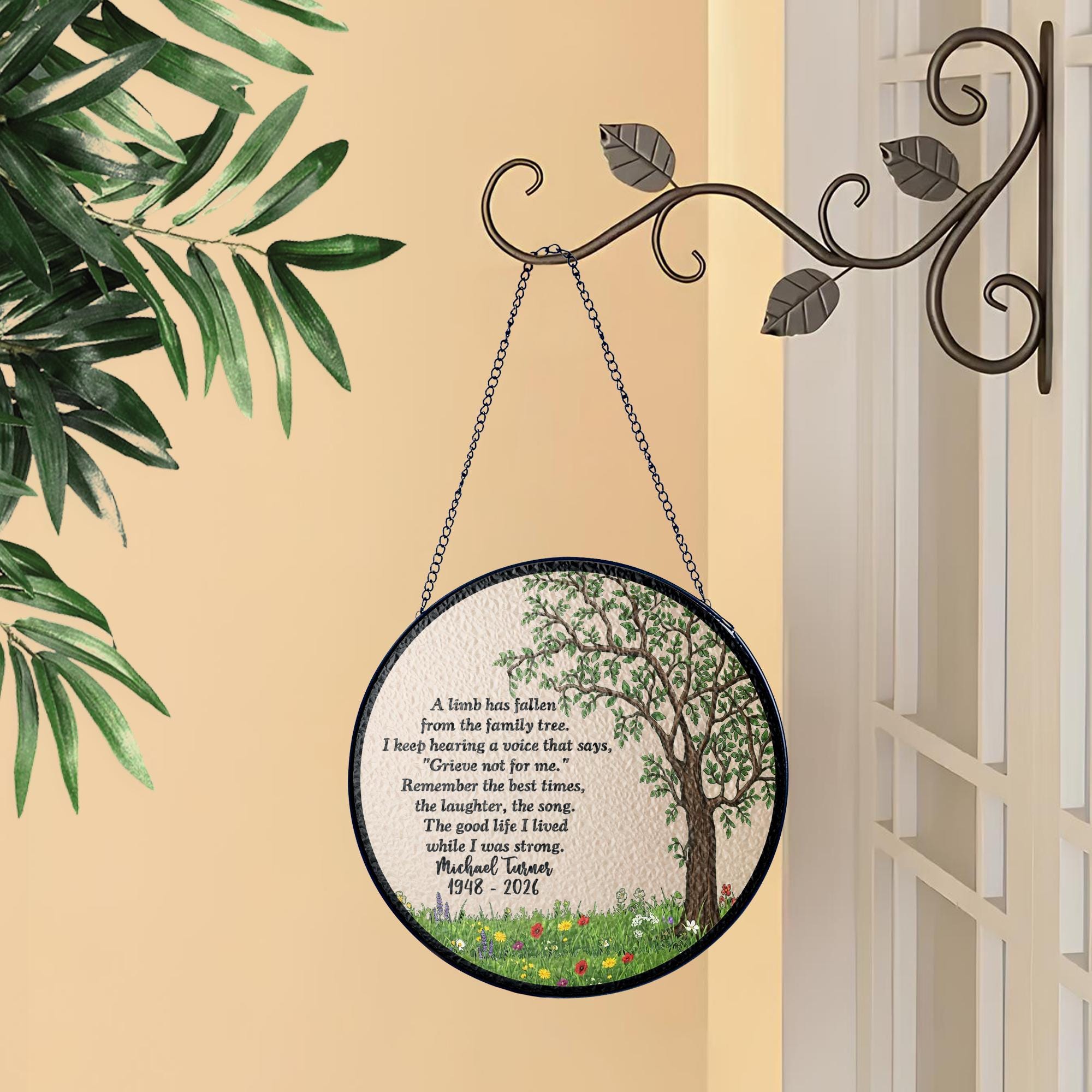 Custom Loss Of Loved One Memorial Suncatcher, Loss Of Mom Sympathy Gift, In Loving Memory Of Dad Gift, Mom Loss Gift, Bereavement Gift