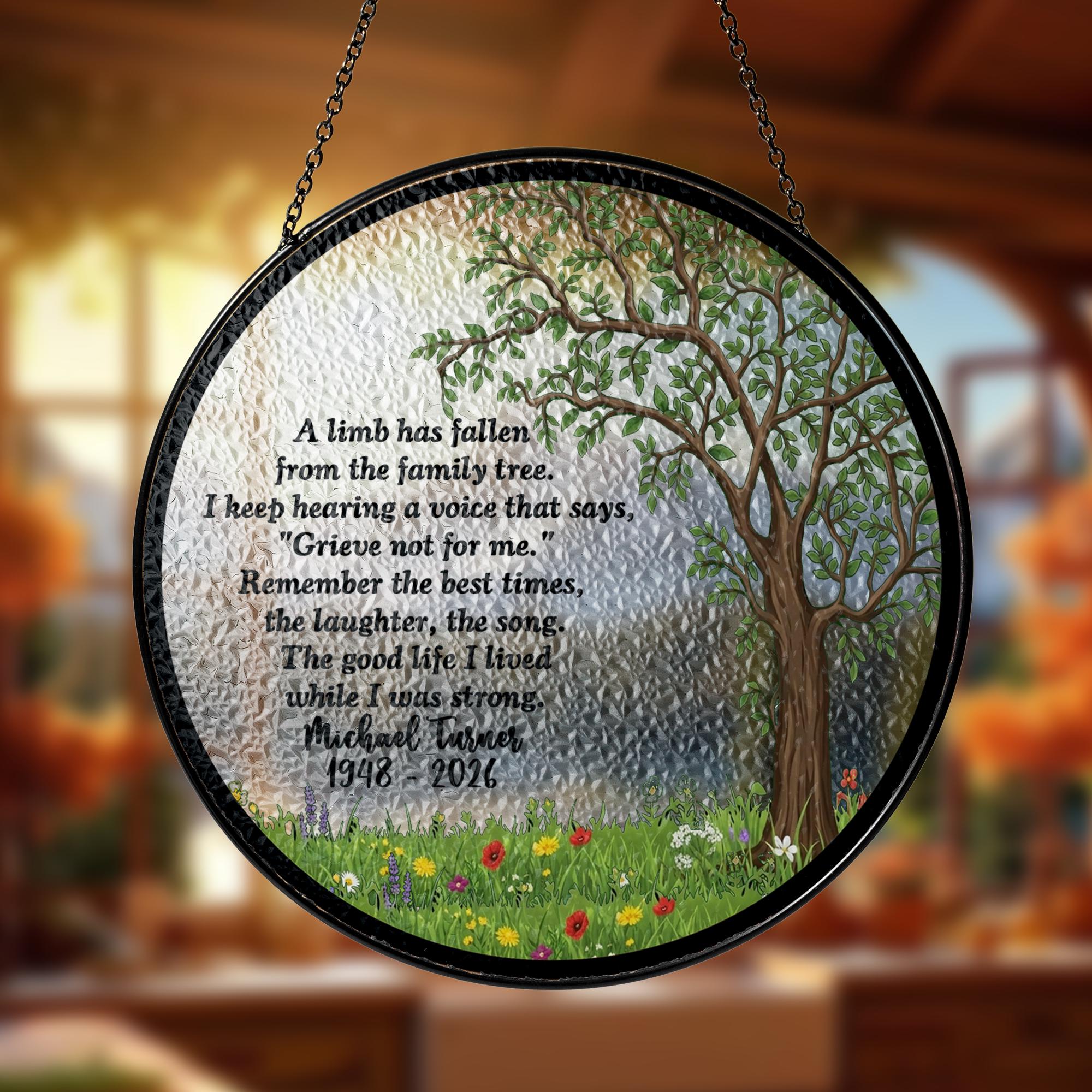 Custom Loss Of Loved One Memorial Suncatcher, Loss Of Mom Sympathy Gift, In Loving Memory Of Dad Gift, Mom Loss Gift, Bereavement Gift