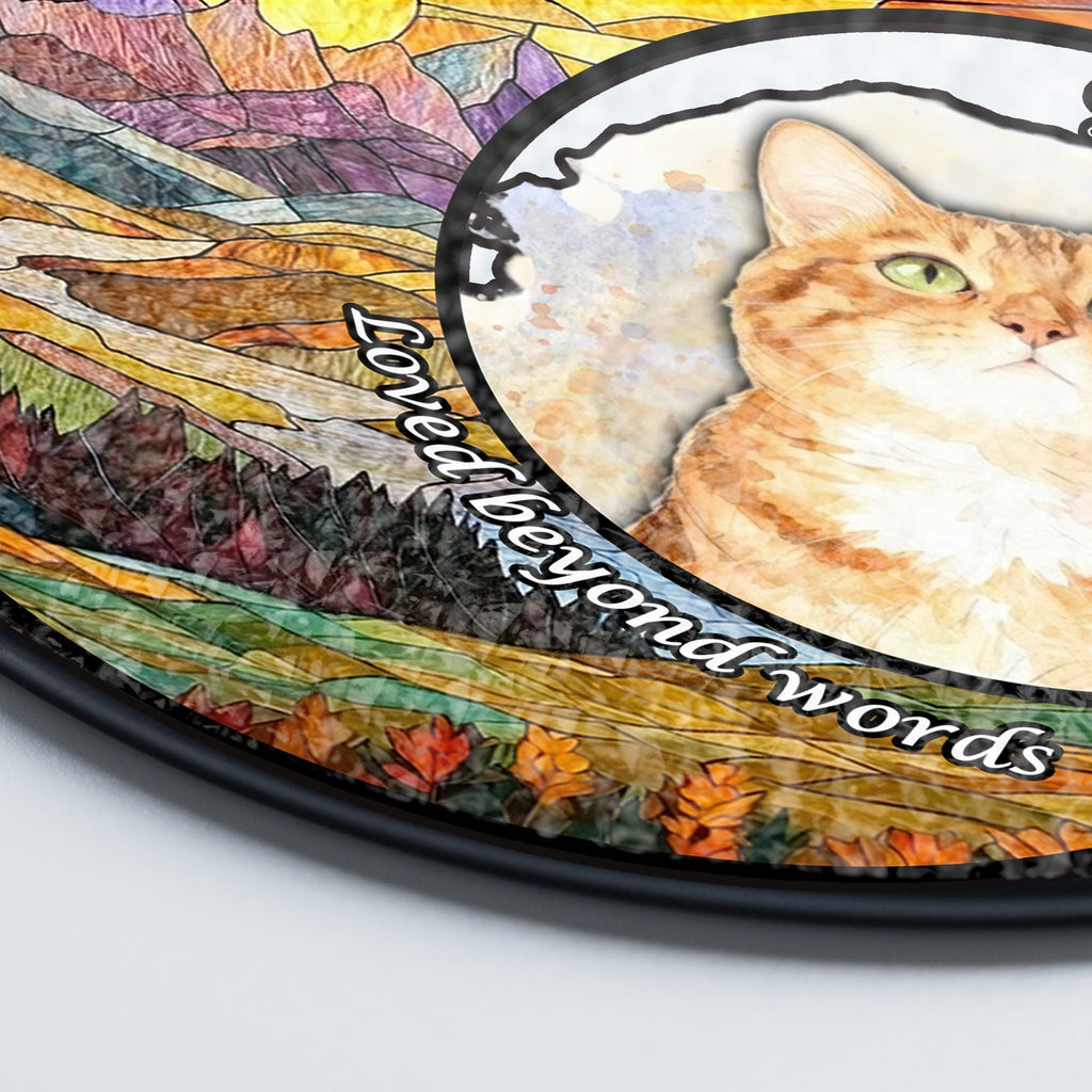 Personalized Pet Portrait Stained Glass Suncatcher, Custom Dog Memorial Stained Glass Photo Suncatcher, Dog Loss Keepsake, Pet Loss Gift