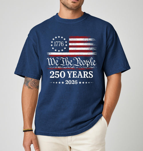 Comfort Colors®250th America Anniversary Shirt, US 250 Years Tee, Patriotic Tee with USA Flag, We The People Shirt, Retro Independence Day