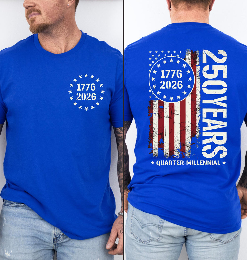 America 250th Anniversary Shirt,1776 2026 Patriotic USA Tee,250 Years of Freedom Sweatshirt,Quarter Millennial Flag T-Shirt,Independence Top