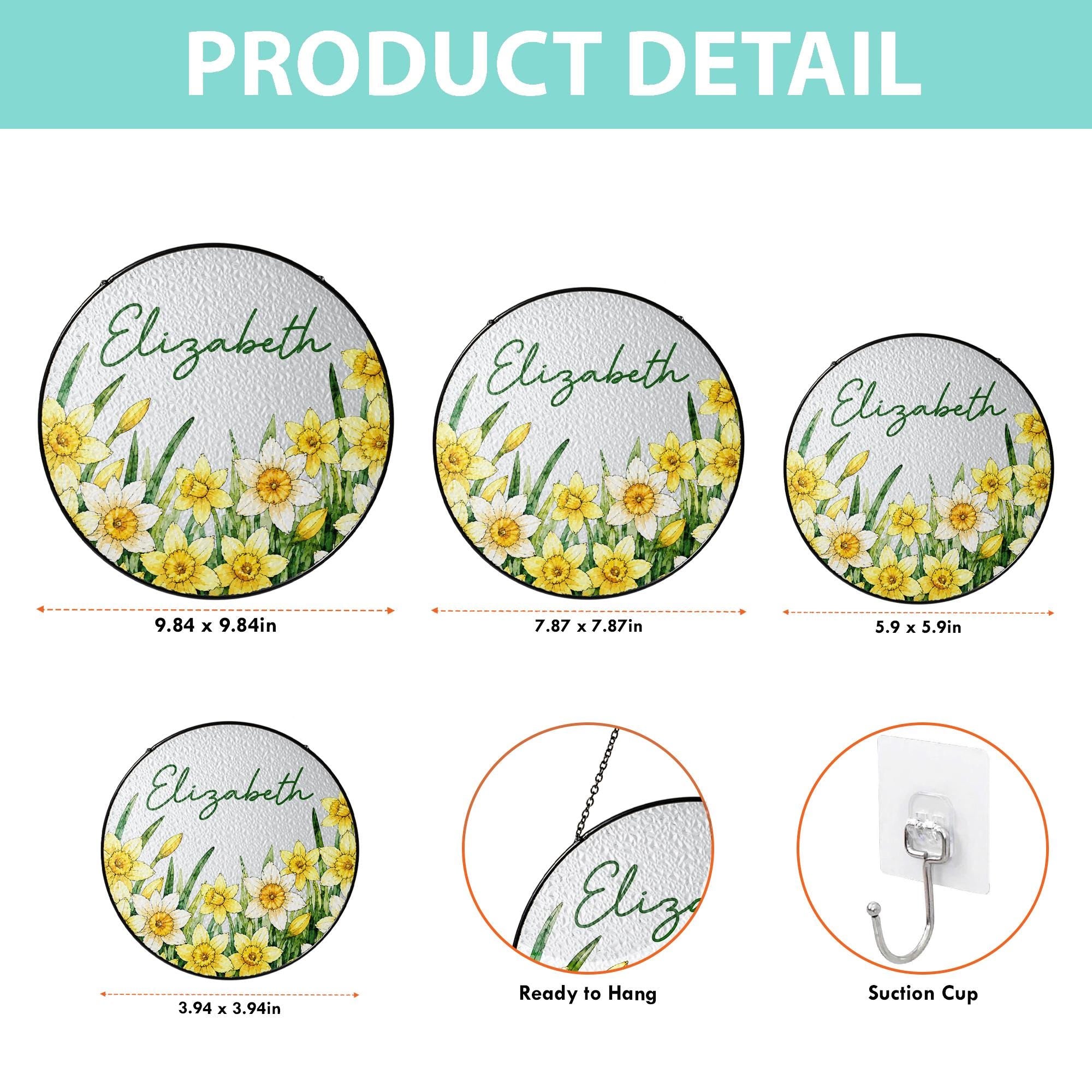 Custom Birth Flower Stained Glass Suncatcher, Personalized Floral Window Hanging, Handmade Glass Art Gift for Mom, Mother’s Day Decor
