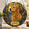 Custom Stained Glass Pet Portrait Suncatcher, Personalized Window Art, Custom Pet Memorial Stained Glass Photo, Pet Memorial Decor