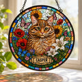 Personalized Pet Portrait Stained Glass Suncatcher, Custom Pet Memorial Stained Glass Photo Suncatcher, Dog Loss Keepsake, Pet Loss Gift