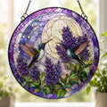 Hummingbird Stained Glass Suncatcher, Stained Glass Window Hanging, Bird Suncatcher, Hummingbird Gift, Nature Lover Gift, Sun Catcher