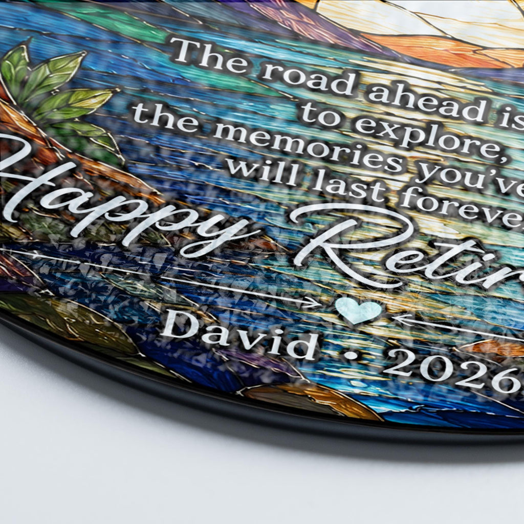 Tree of Life Retired Glass Suncatcher, Personalized Retirement Gift 2026, Farewell Gift for Teacher, Nurse, Coworker, Retirement Keepsake