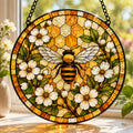 Bumble Bee Stained Glass Suncatcher, Bumble Bee Window Hangings, Honeybee Bee Garden Art, Mother's Day Gift, Grandma Bee Gift